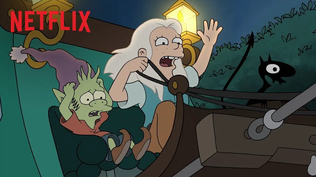 Netflix presenta i protagonisti di "disincanto" di matt groening.