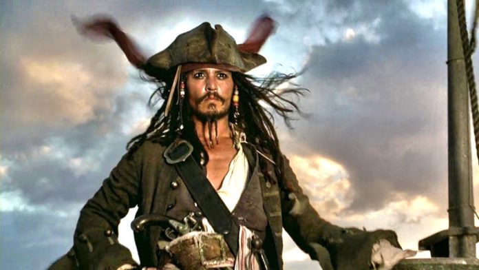 Johnny Deep nei panni del pirata Jack Sparrow