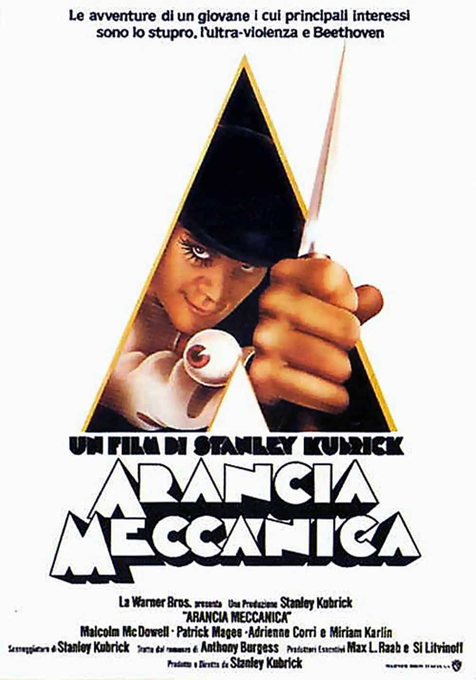 La prossima settimana al cinema Arancia meccanica
