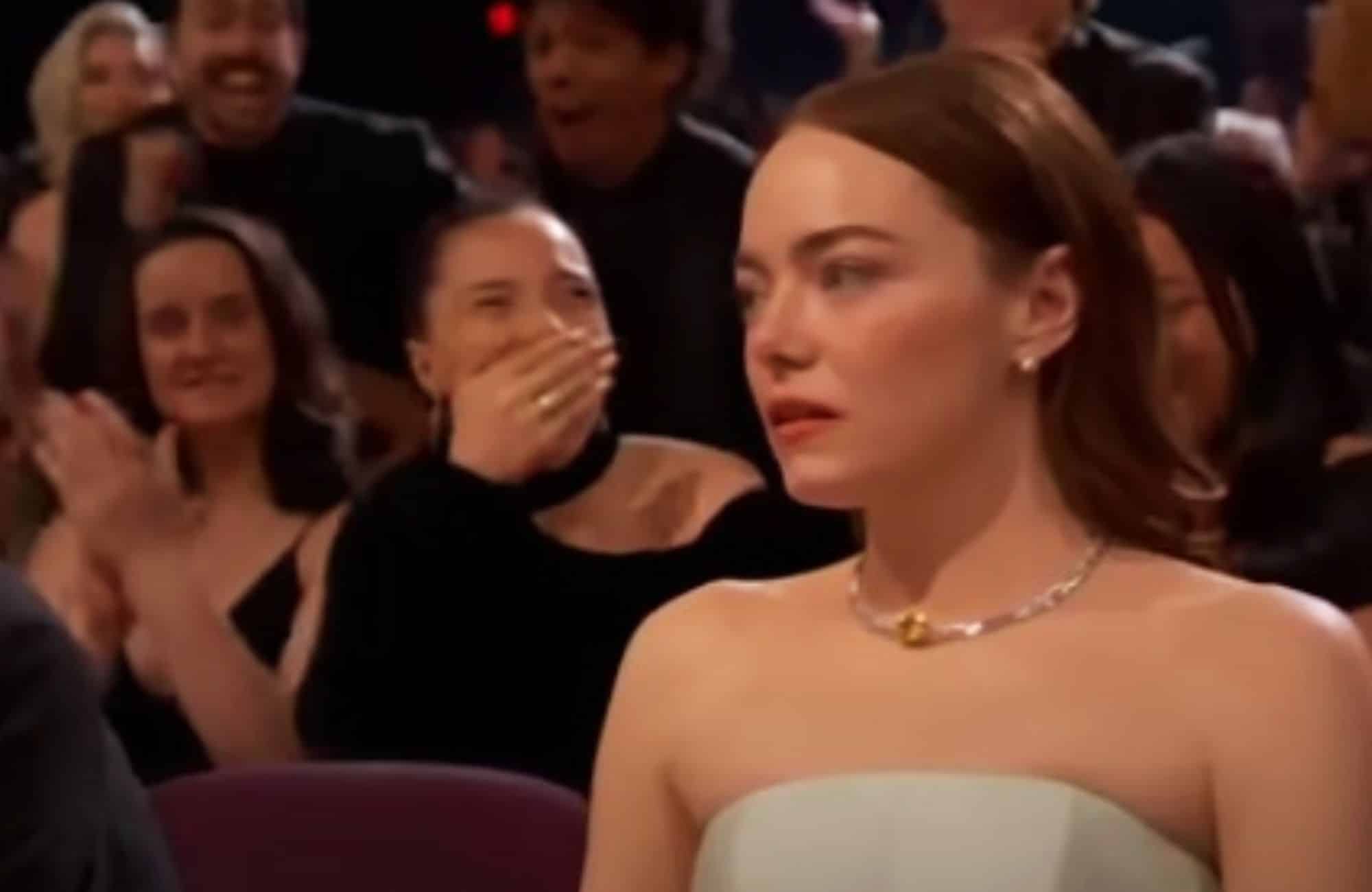Oscar 2024 Emma Stone reazione vittoria