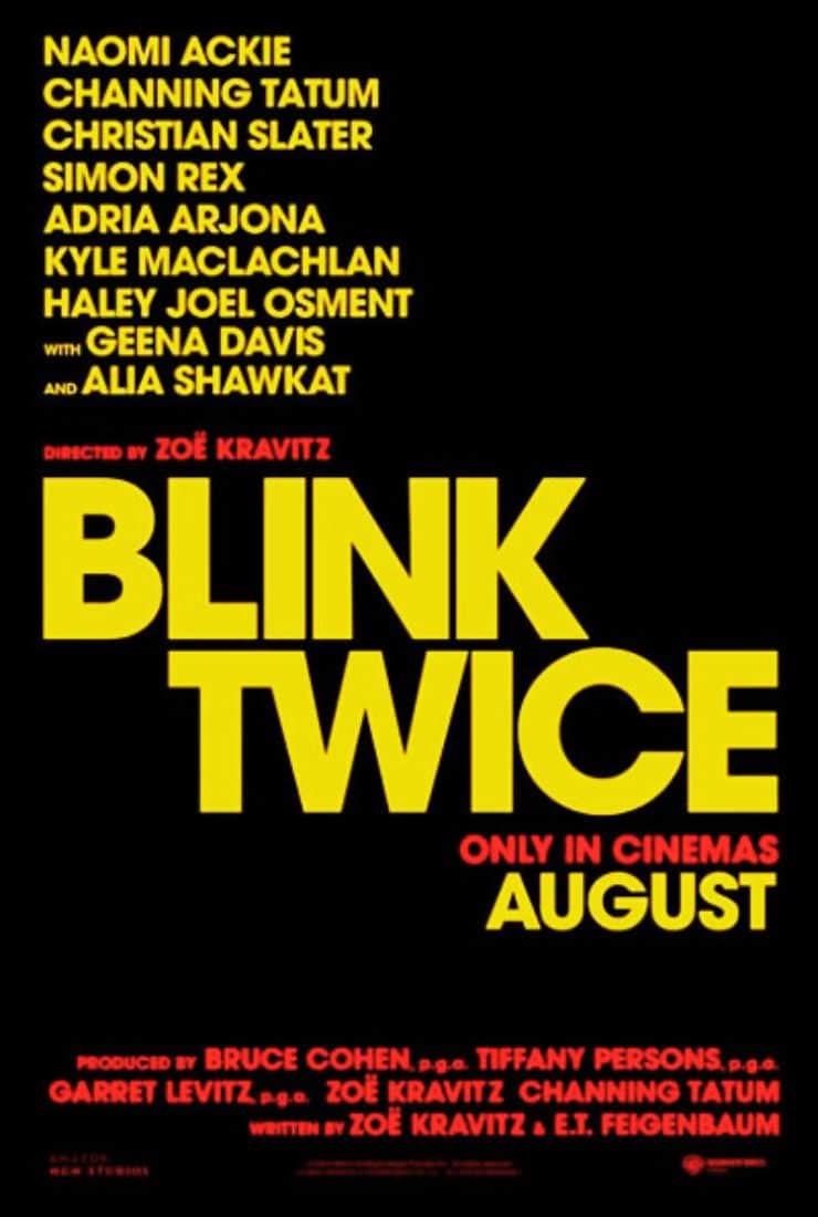 Locandina di blink twice diretto da zoë kravitz