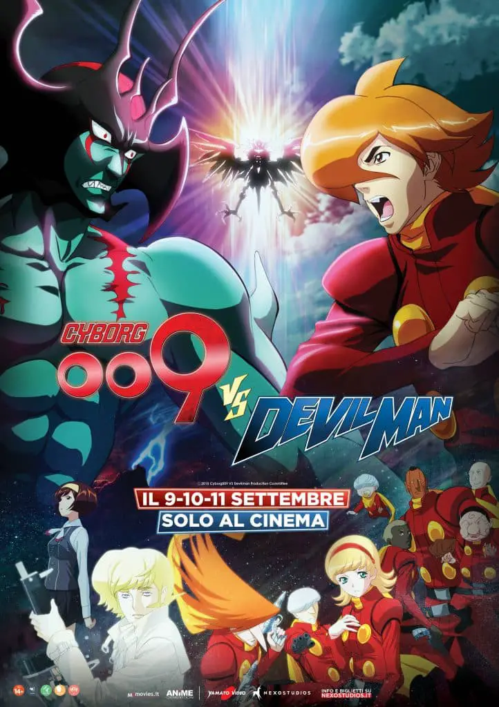 Cyborg 009 vs devilman per la prima volta al cinema, ecco il trailer