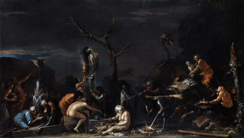 Salvator rosa, streghe e incantesimi, (londra, national gallery), 1646 in national gallery 200.