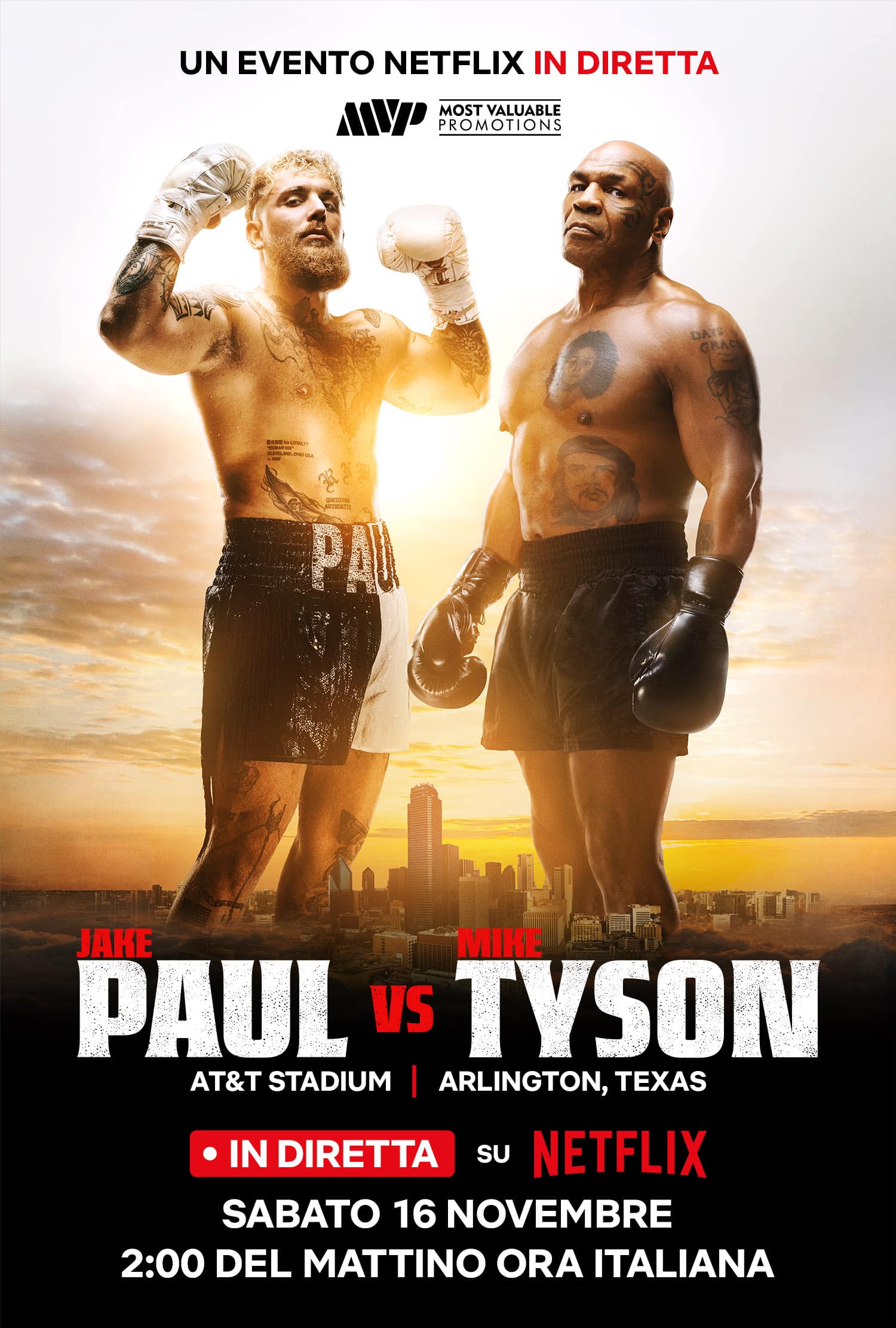 Jake paul vs tyson poster