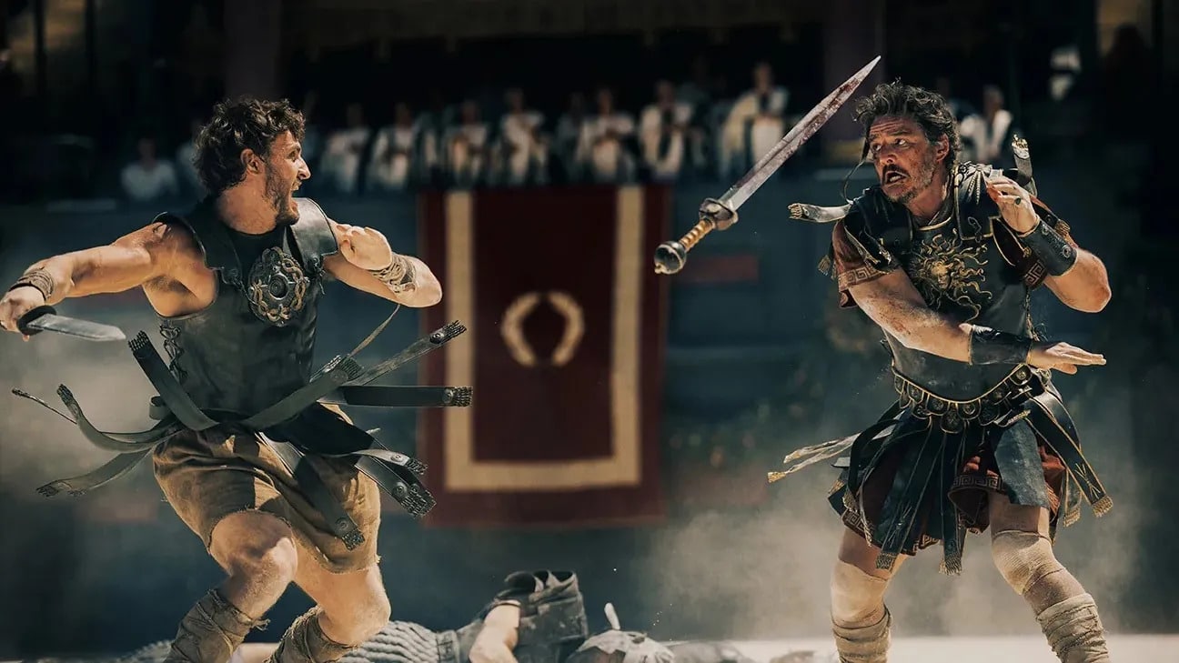 Il gladiatore ii: roma si illumina con le immagini del film