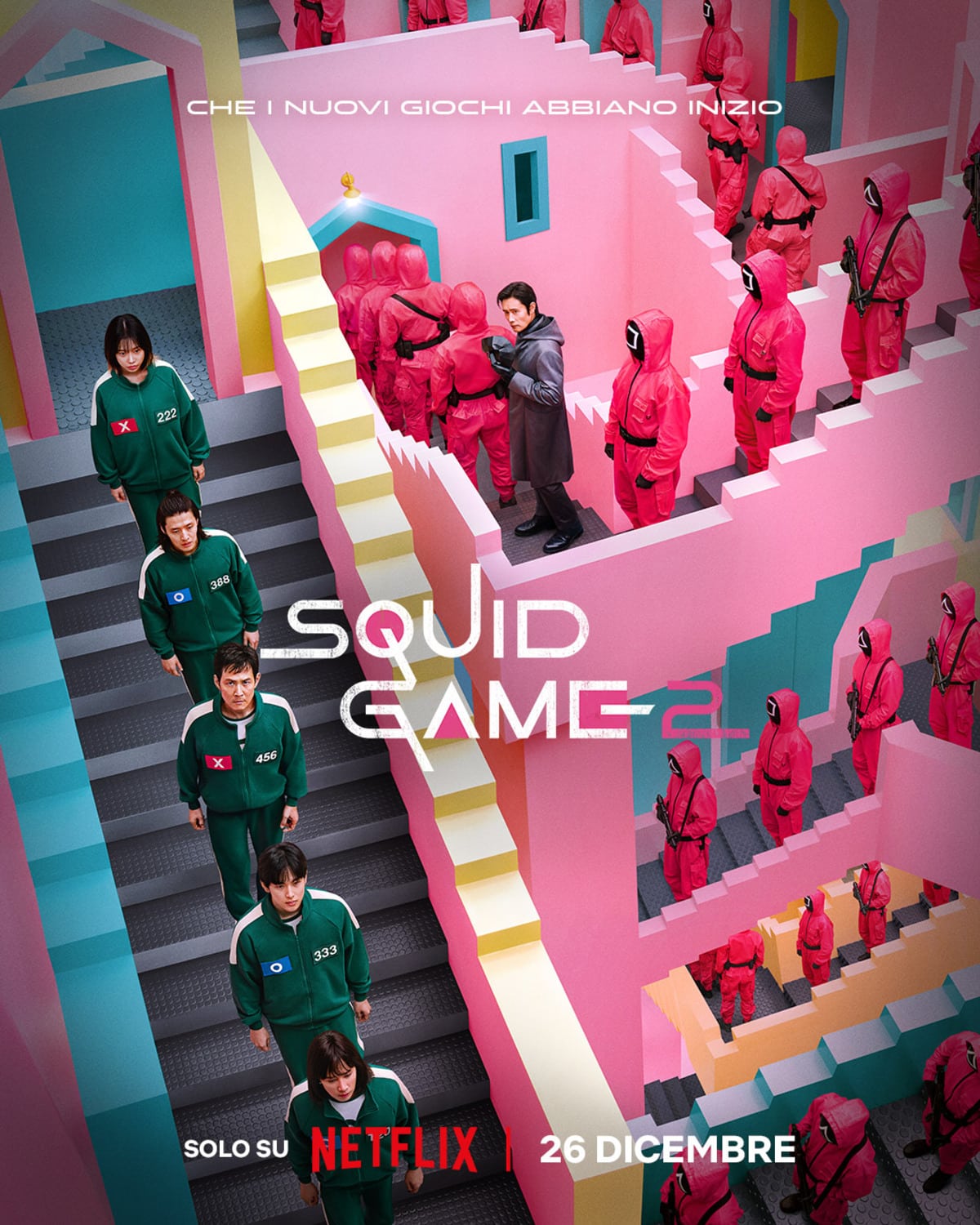 Squid game 2 dal 26 dicembre su netflix: nuovi poster e immagini