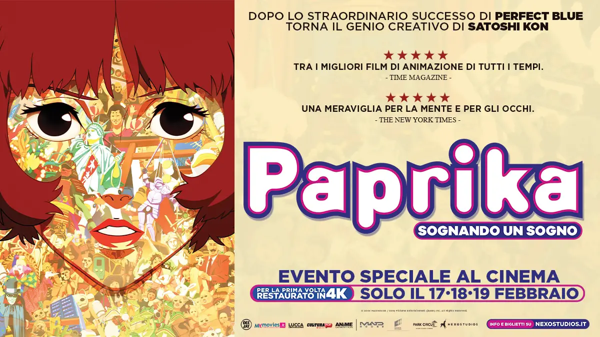 Paprika - sognando un sogno in versione 4k a febbraio al cinema