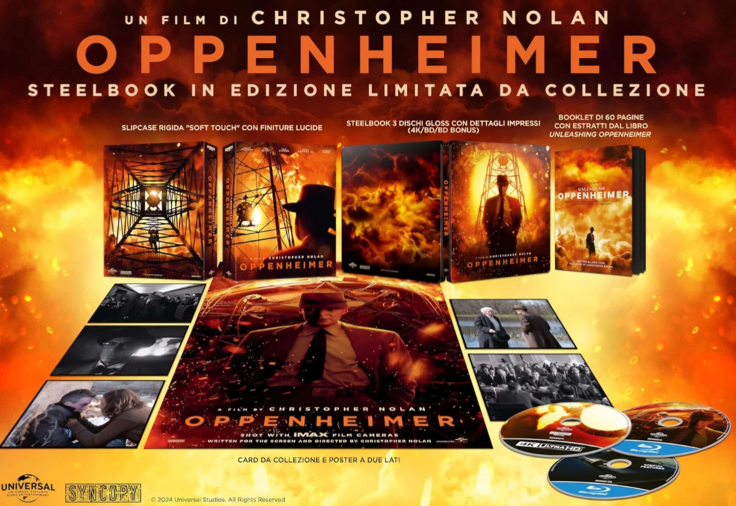 Oppenheimer, steelbook esclusivo in offerta amazon
