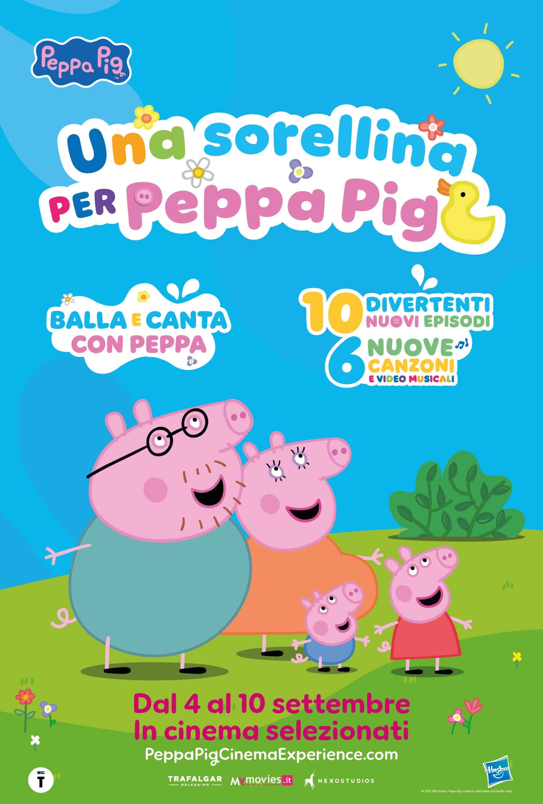 Una sorellina per peppa pig dal 4 al 10 settembre festeggiamo al cinema! Una sorellina per peppa pig dal 4 al 10 settembre festeggiamo al cinema!