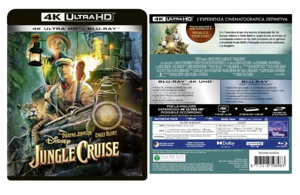 Jungle cruise (2 blu-ray): formidabile offerta su amazon Jungle cruise blu-ray offerta