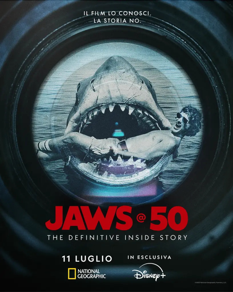 Jaws @ 50: the definitive inside story da domani in streaming Jaws @ 50: the definitive inside story da domani in streaming
