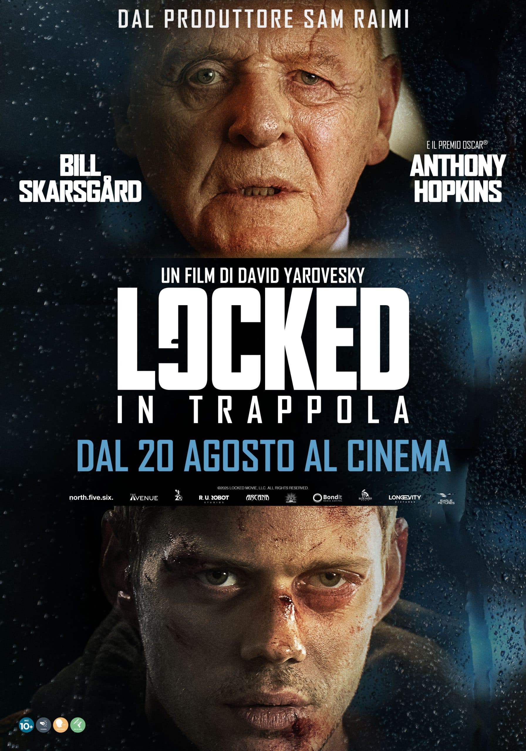 Locked - in trappola. Un incubo a bordo di un suv Locked - in trappola con bill skarsgård e anthony hopkins