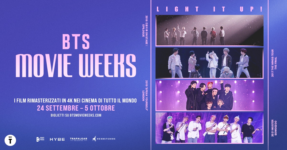 Bts movie weeks al cinema dal 24 settembre al 5 ottobre