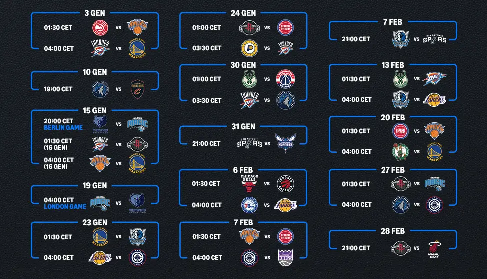 Nba 2025/26 su prime video: ecco il calendario