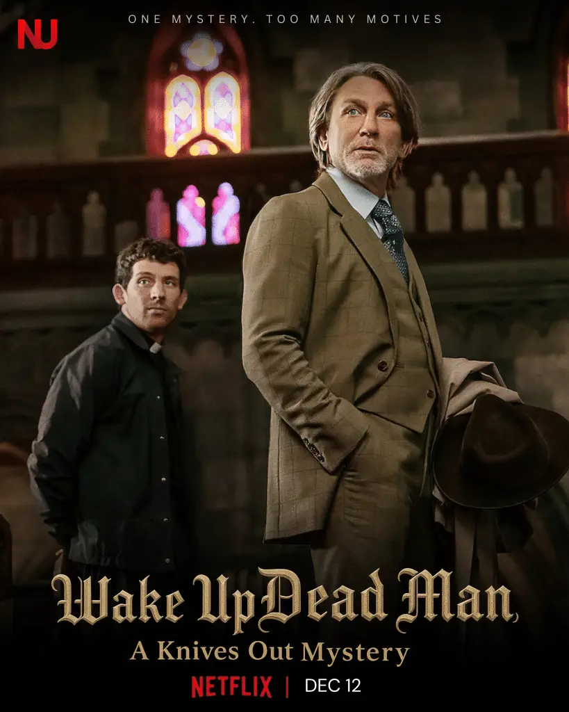 Wake up dead man a knives out mistery poster