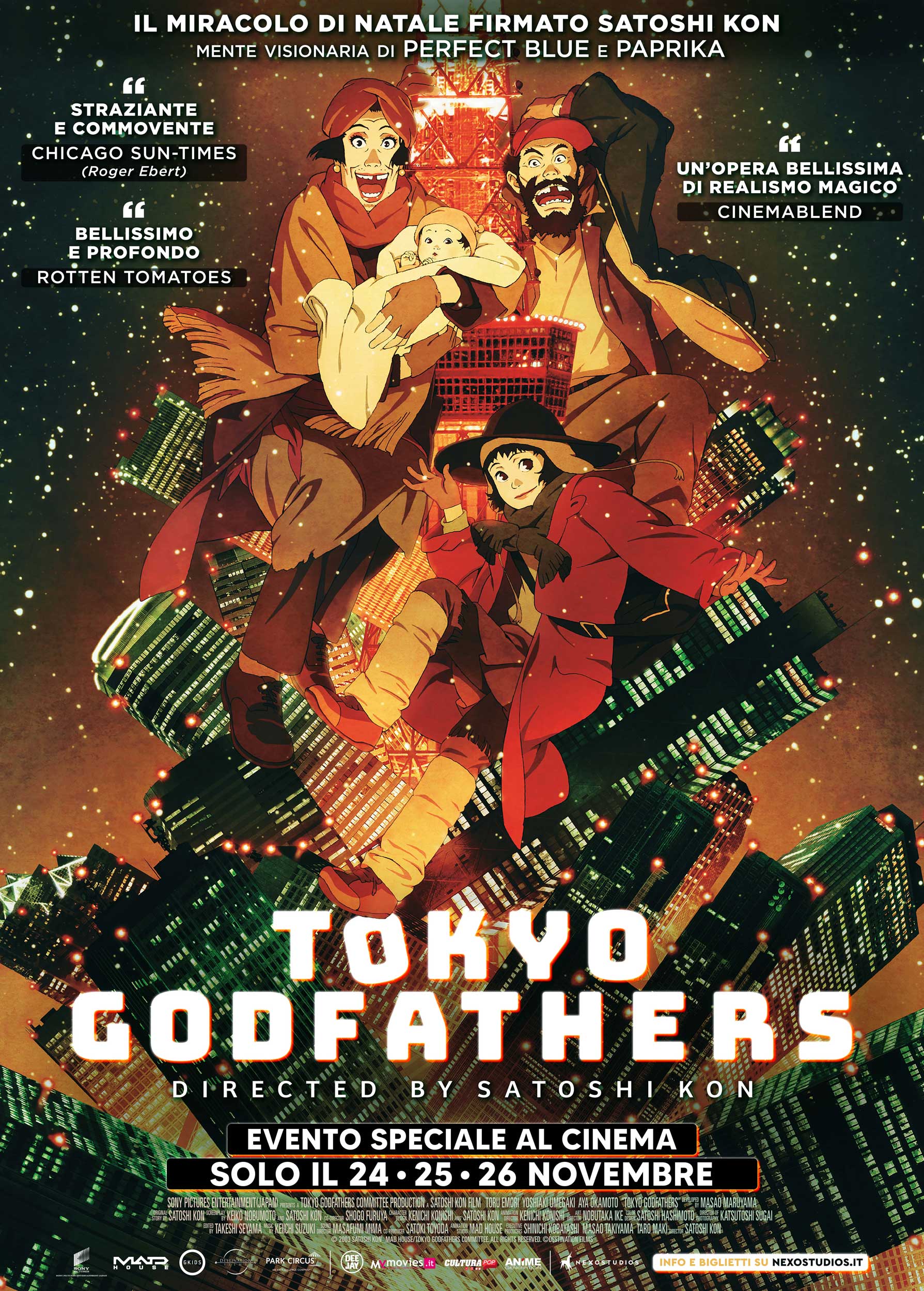 Tokio godfathers torna in sala il 24, 25 e 26 novembre