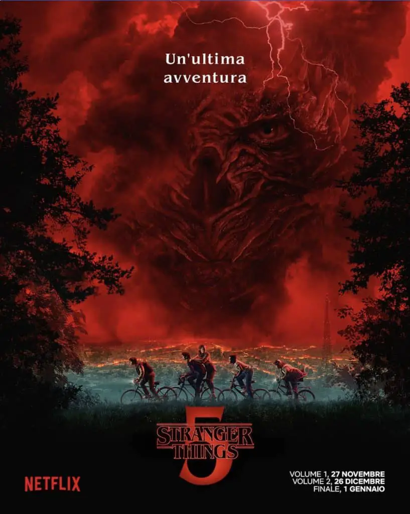 Stranger things 5: il trailer ufficiale del capitolo conclusivo Stranger things 5 poster