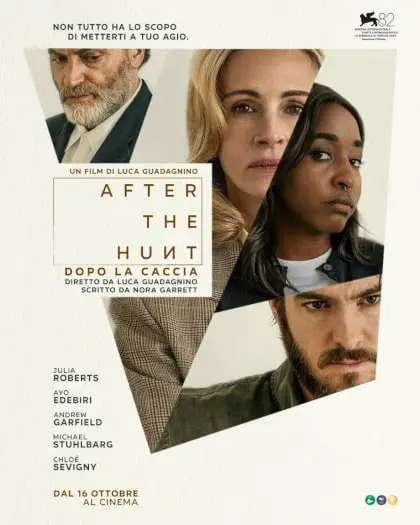 La prossima settimana al cinema After the hunt - dopo la caccia