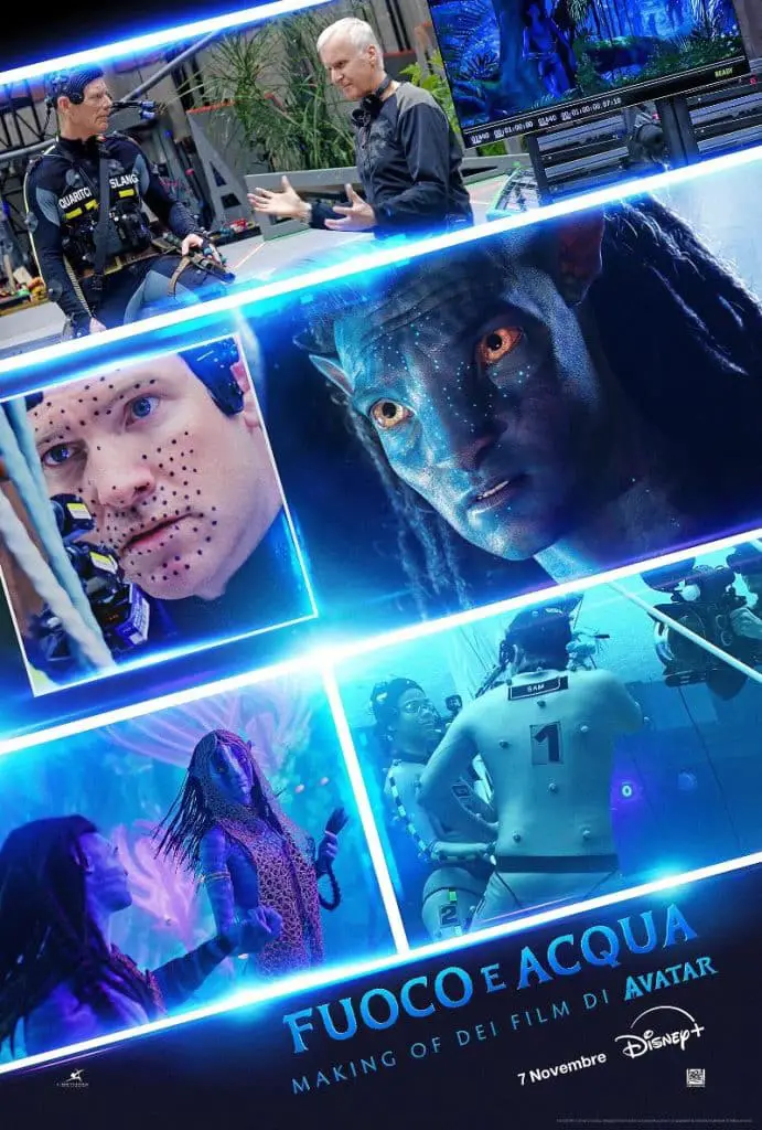 Il making of dei film di avatar dal 7 novembre su disney+ Fuoco e acqua: making of dei film di avatar