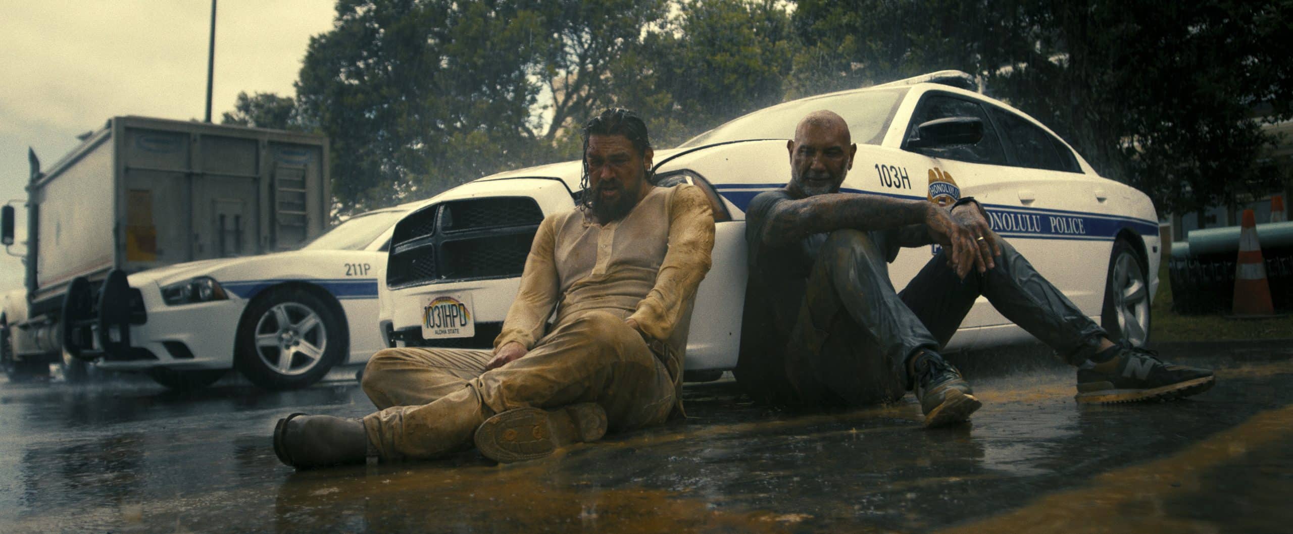 Fratelli demolitori: le prime immagini del film con jason momoa e dave bautista