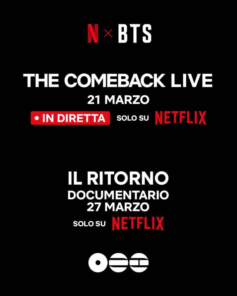 Bts, finalmente la reunion! Grande annuncio di netflix e hybe con doppia sorpresa Bts ritorno annuncio