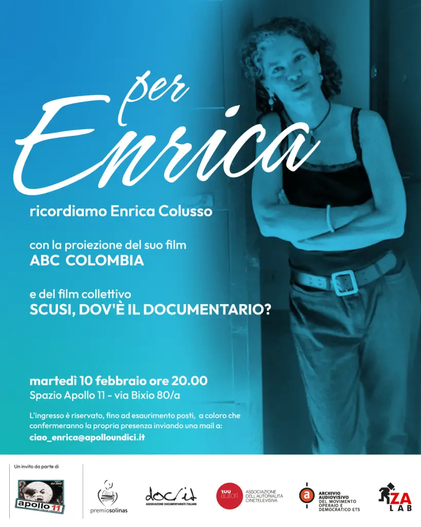 Enrica colusso: il ricordo il 10 febbraio all'apollo 11