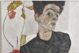 Egon schiele, self-portrait with chinese lantern plant, 1912 © leopold museum, vienna