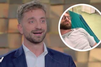 Stefano Corti durante il ricovero dopo una puntura di zecca contratta in Sudafrica