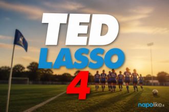 Jason Sudeikis nei panni di Ted Lasso nella quarta stagione della serie Apple TV