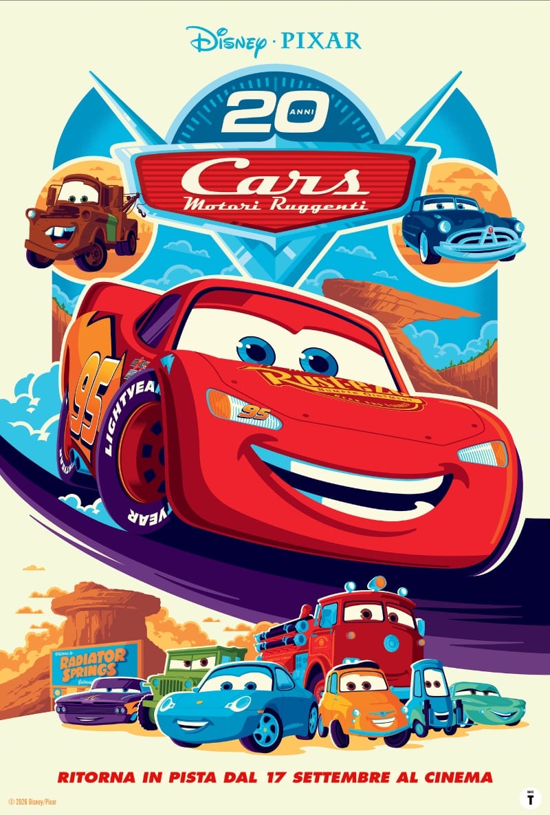 Cars torna al cinema: data e prevendite Saetta mcqueen cars 20 anniversario