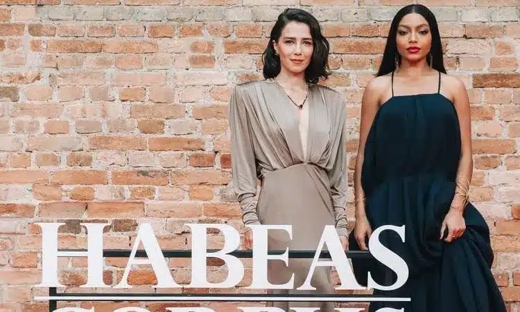 Marjorie estiano e any gabrielly alla presentazione di habeas corpus