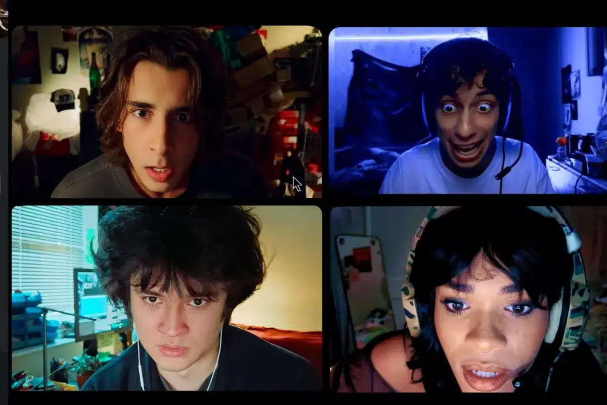 Il gruppo di hacker di lifehack durante una videochiamata