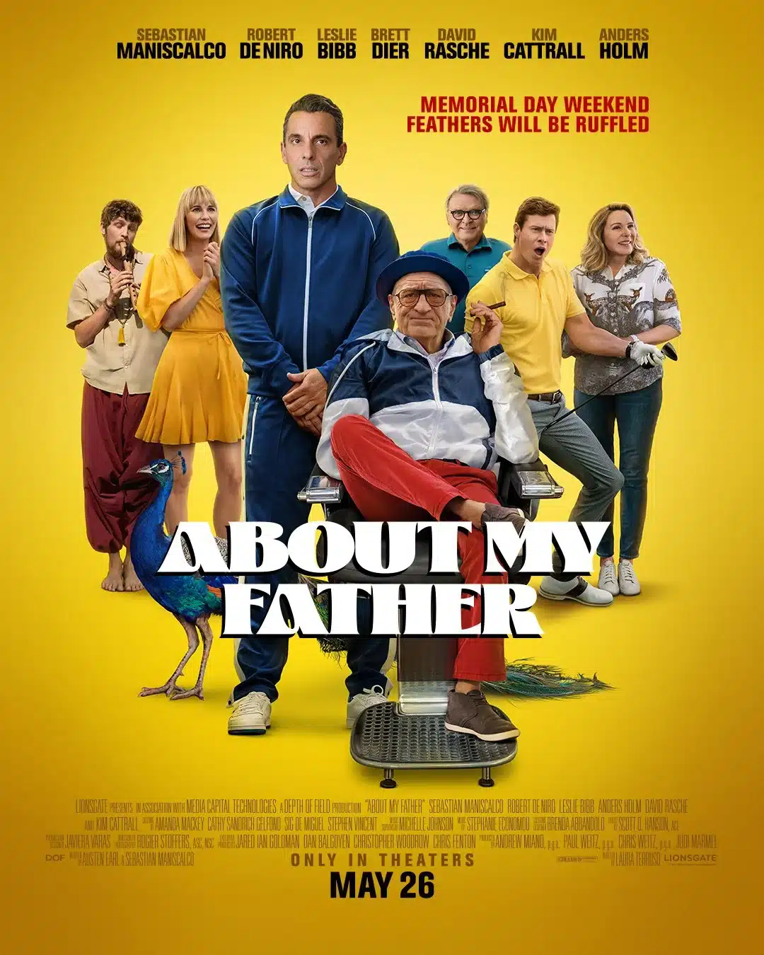 Papà scatenato, poster del film con sebastian maniscalco e robert de niro