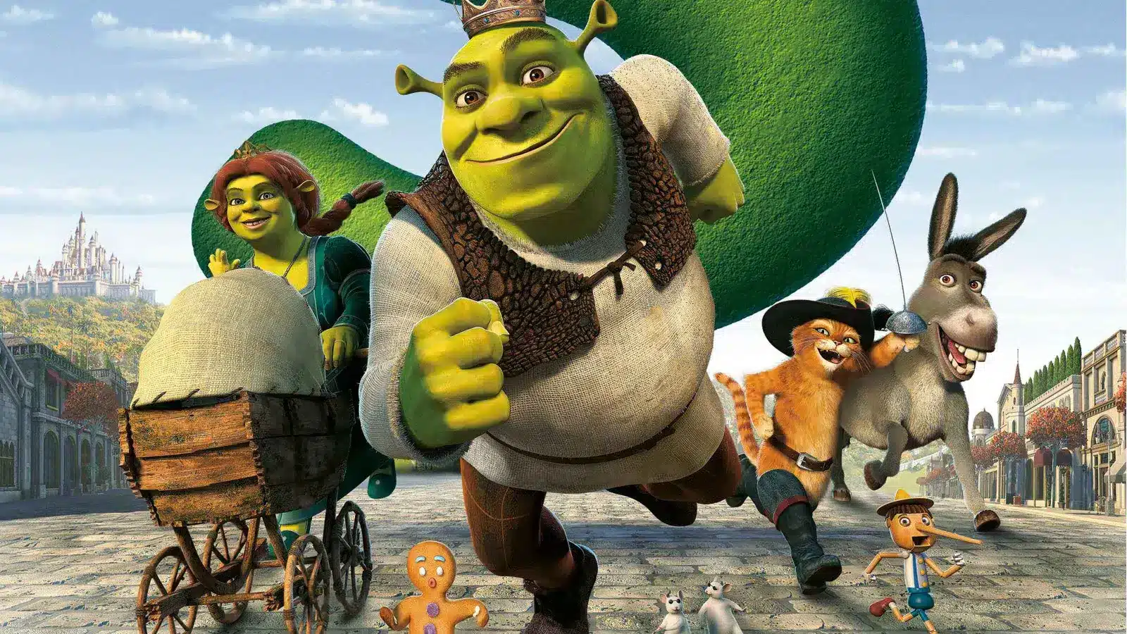 Shrek terzo finale spiegato: artie diventa re? Azzurro muore? Shrek terzo con shrek e i personaggi del film