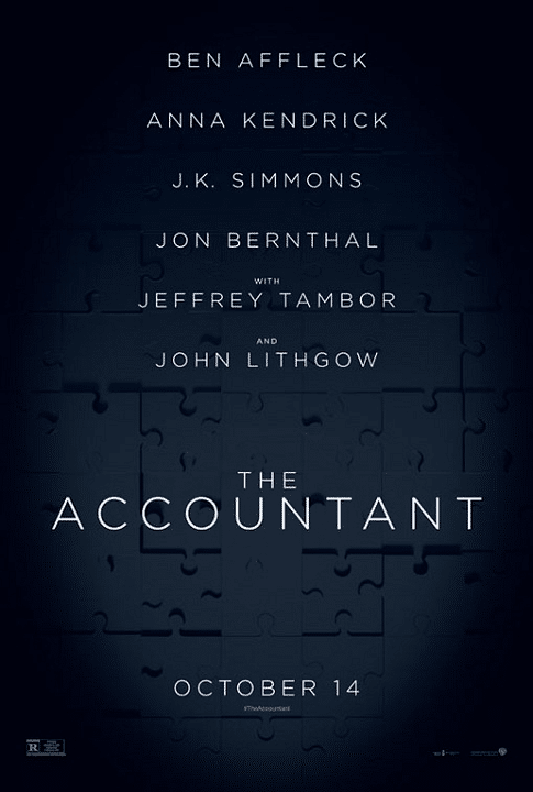 The accountant con ben affleck, poster del film del 2016