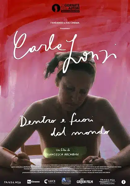 La prossima settimana al cinema Carla lonzi, dentro e fuori dal mondo