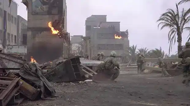 Full metal jacket, sequenza di battaglia nel paesaggio urbano ricreato a beckton