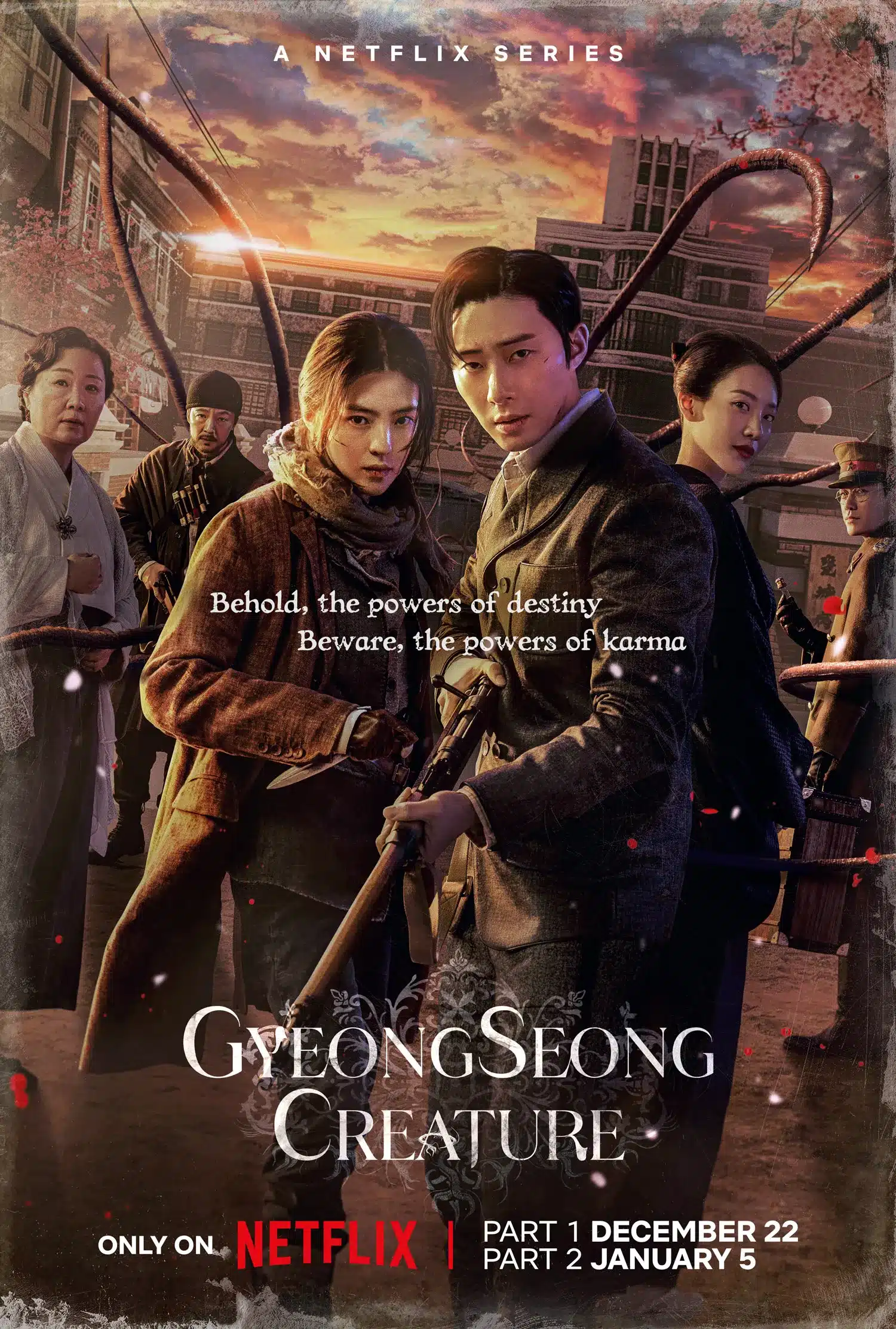 Poster ufficiale di gyeongseong creature con l'ospedale ongseong