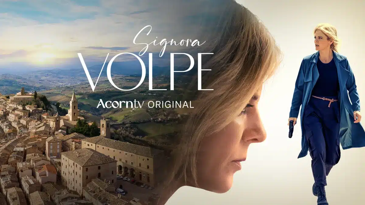 Emilia fox nei panni di sylvia fox nella grafica ufficiale di signora volpe