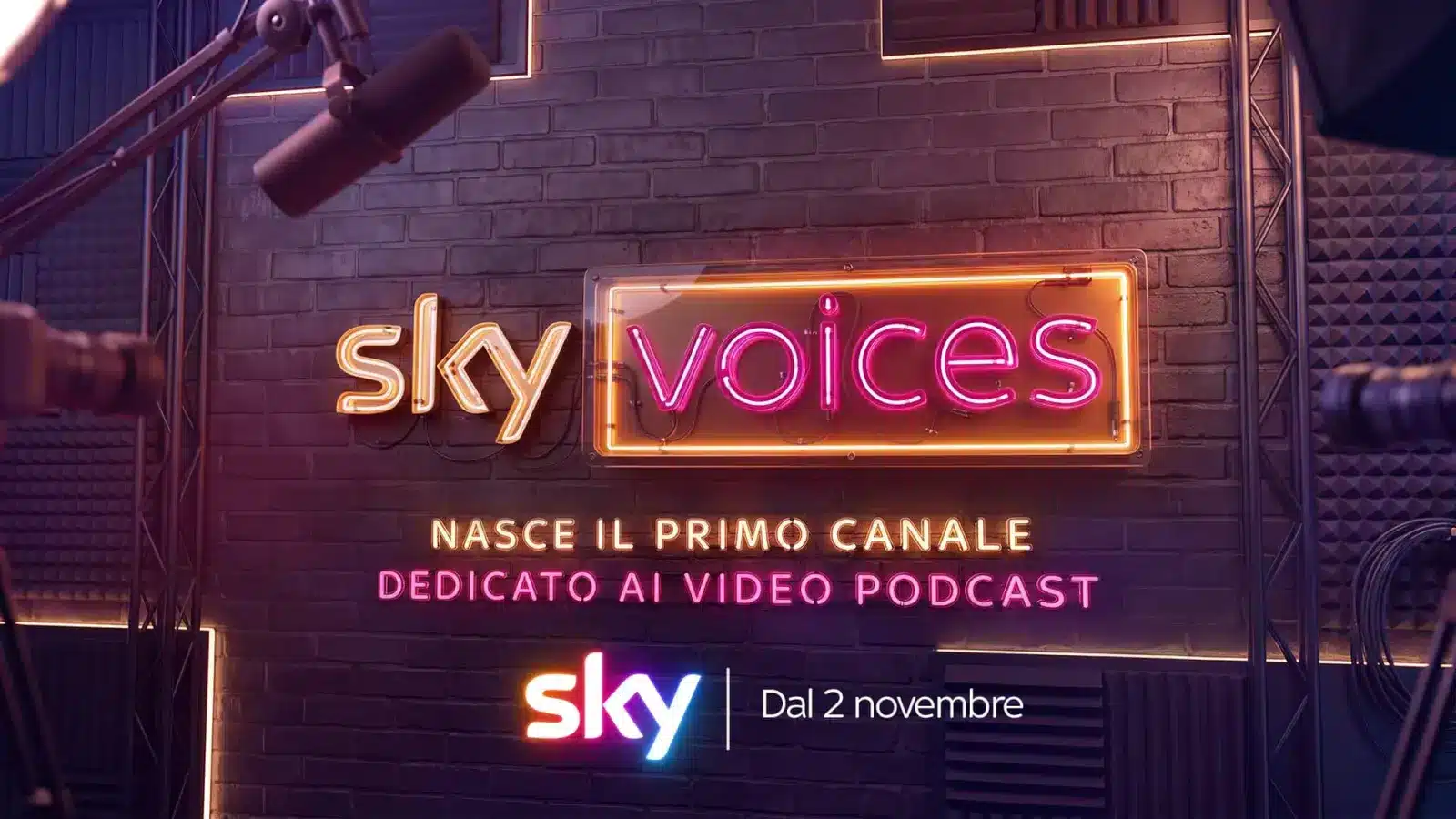 Immagine promozionale ufficiale di sky voices, il canale dedicato ai video podcast