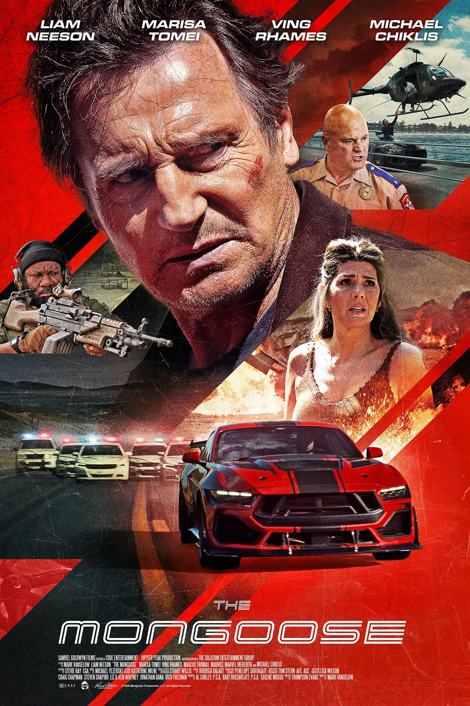 Locandina ufficiale del film the mongoose con liam neeson