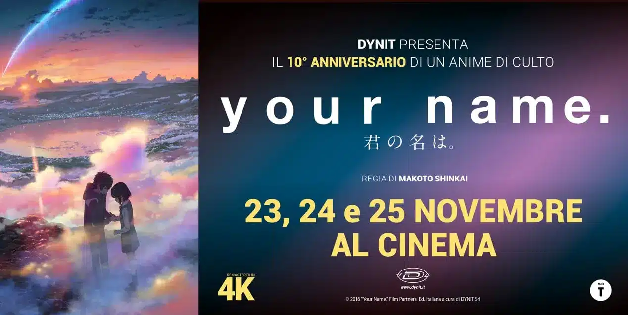 Your name, evento al cinema in 4k per il decimo anniversario